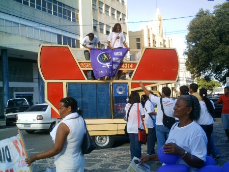 Ato da Marcha mundial das mulheres em Aracaju - SE