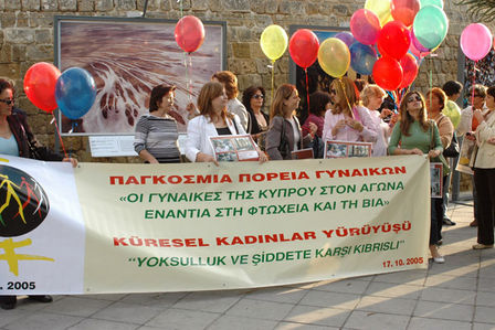 The women of Cyprus march for the reunification of their country